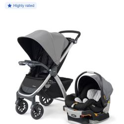 Chicco Bravo Cleartex 3 In 1 Quick Fold Trio Travel System New
