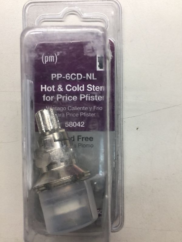 PartsmasterPro PP-6CD-NL Hot and Cold Stem for Price Pfister