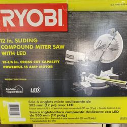 RYOBI
15 Amp 12 in. Corded Sliding Compound Miter Saw with LED Cutline Indicator
