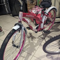 New 26" Ladies Cruiser With Gears Pink And White 
