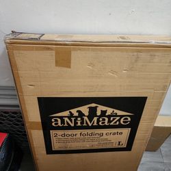 Animaze 2 Door Folding Dog Crate 