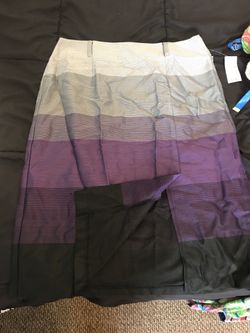 Dress barn purple gray skirt new size 8
