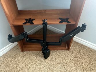 Double monitor desk mount