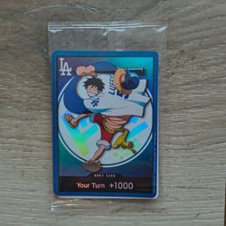 One Piece x LA Dodgers Luffy DON!! Card Holo