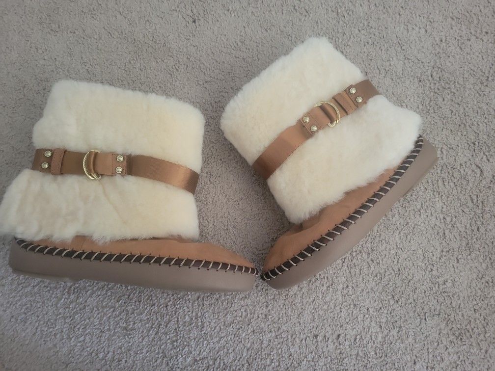 Jessica Simpson Shearling Fur Mukluk Boots