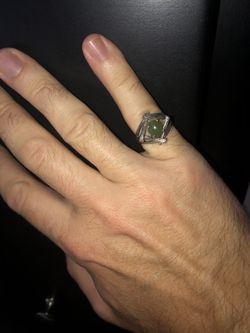  Jade Stone Ring, Size: 5 1/2