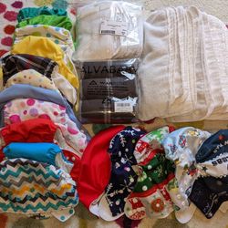 Huge Cloth Diapers Lot w/ Holiday Prints