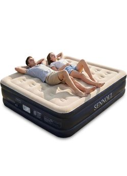 Air Mattress Full with Built in Pump,18" Raised Blow up Bed, 800lb