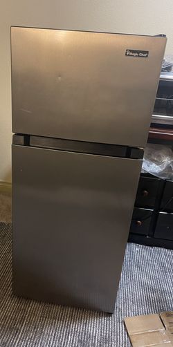 Magic Chef Mini Fridge Refrigerator Stainless Steel Top Freezer