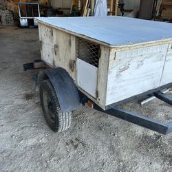 Small Trailer, Built As Dog trailer With Compartment But Can Be Used To Carry Canoes And Kayaks