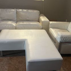 White sectional couch set for sale