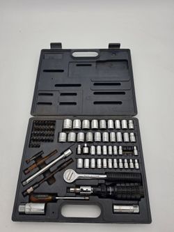 Vintage MasterCraft Professional Socket Set SAE Metric Ratchet Taiwan Case
