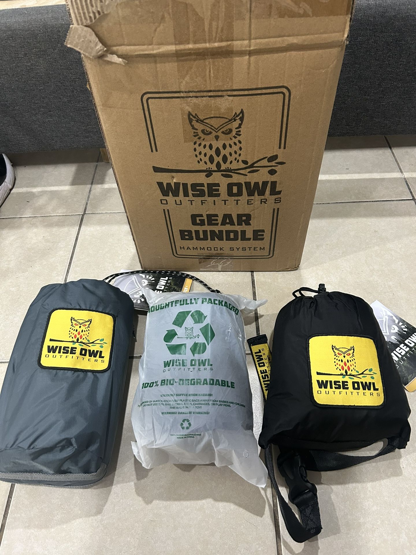 Wise Owl Outfitters Gear Bundle Hammock Camping Set. Set of 3, Brand New. (Price Negotiable)