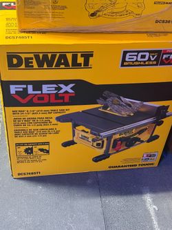 Dewalt table saw 60 V includes battery and rapid charger