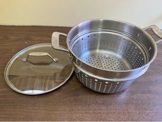 All Clad Stainless Steel Stock Pasta Pot Steamer10-11”
