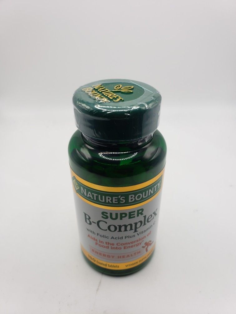 Nature's Bounty Super B Complex with Folic Acid plus Vitamin C Tablets