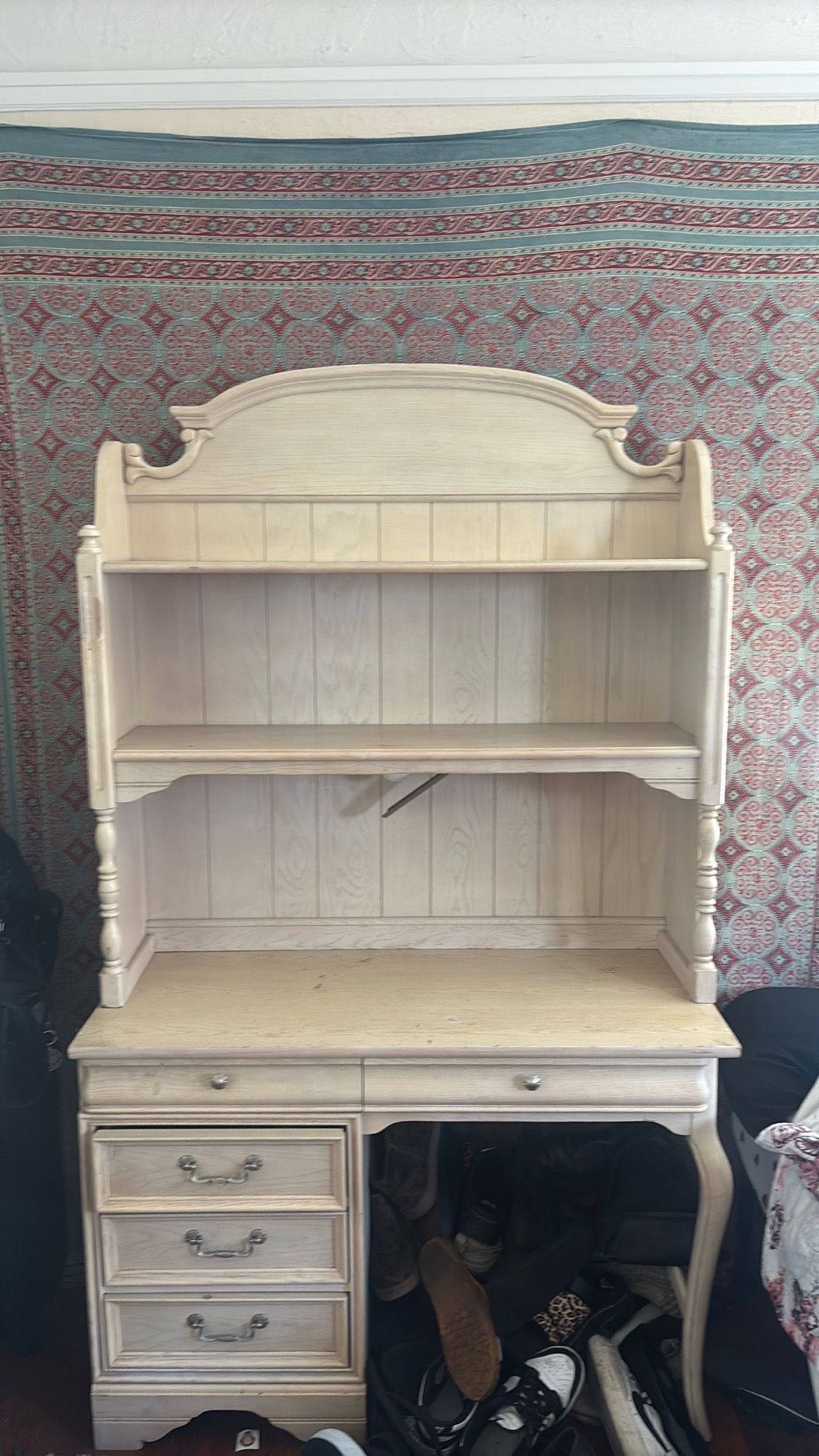 2 piece wood desk
