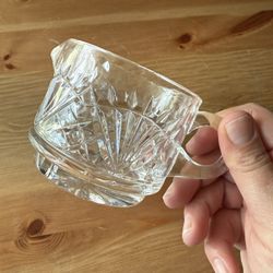 Vintage-Style Cut Glass Creamer / Pitcher – 8 oz 