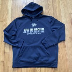 University of New Hampshire UNH Wildcats Hoodie Size XL Hooded Sweatshirt Blue