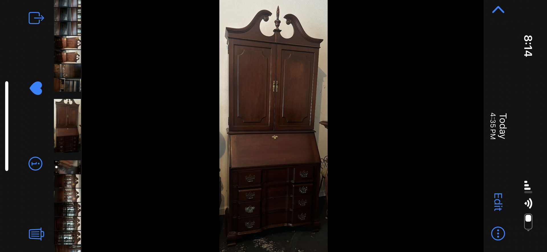 Antique Mahogany Secretary Desk Bookcase