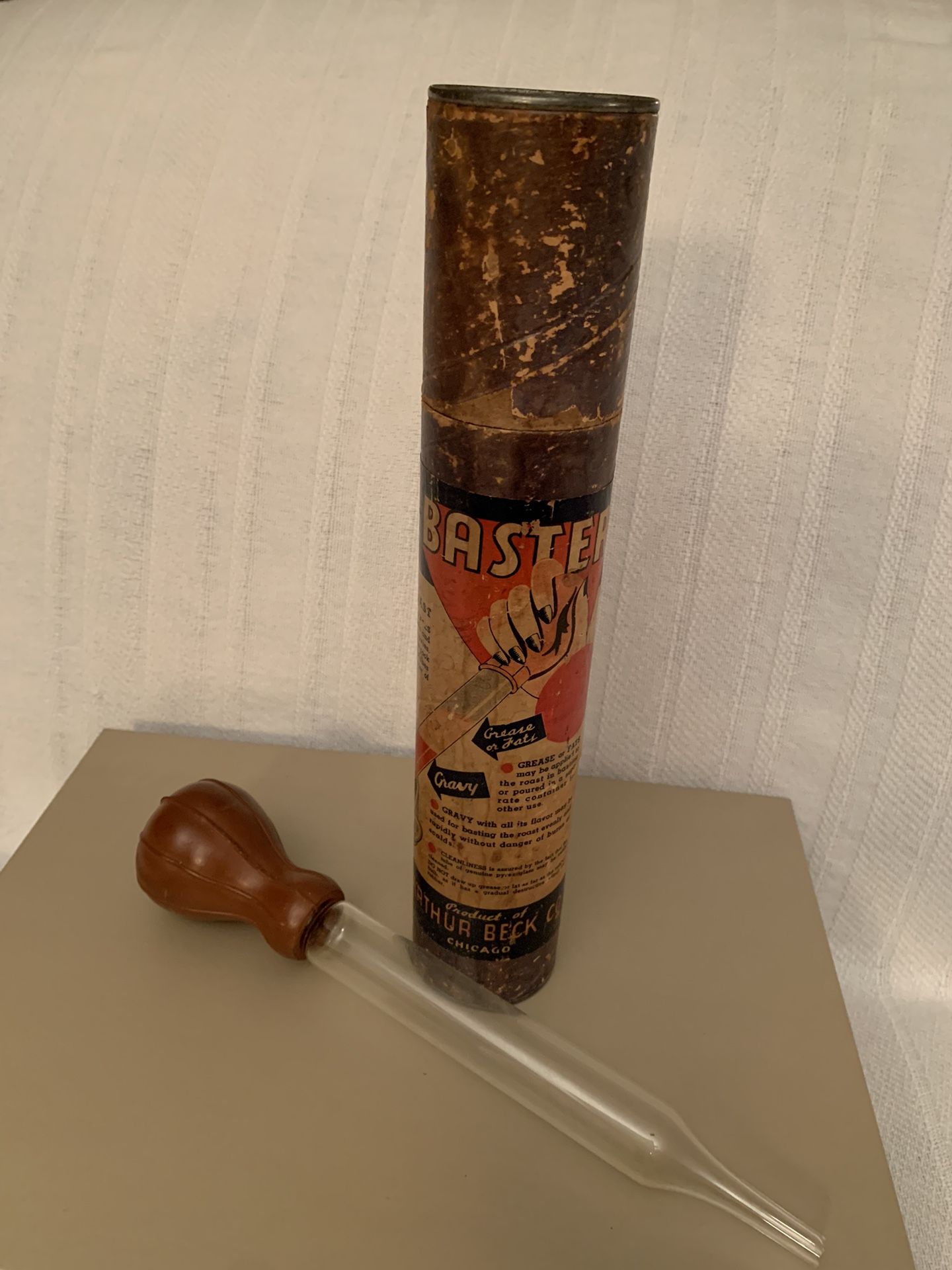 Antique Art beck Glass Turkey Baster