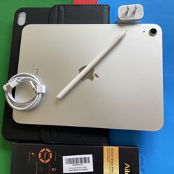 256gb Apple IPad 10th Generation (10.9” Liquid / 2022 model) with pen, keyboard, case & Accessories (warranty 2026) 