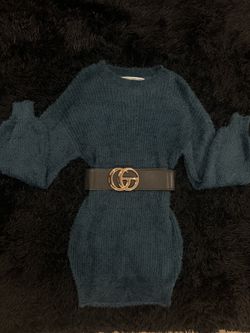 Sweater Dress With Belt 