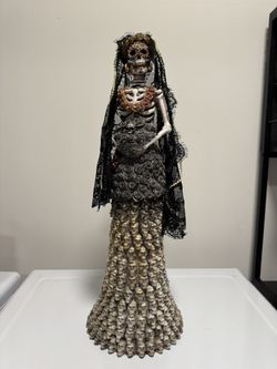 Day of the Dead Skeleton Bride Statue – Large Decorative Figure