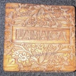 Vintage Jamaica Wooden Jewelry Box