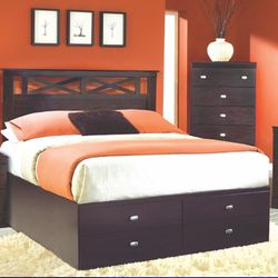 4 drawer queen storage bed