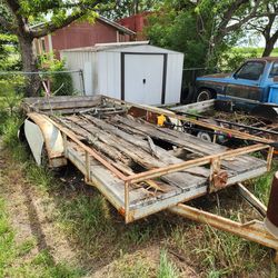 17ft Flat Bed Car Hauler And A Cattle Trailer