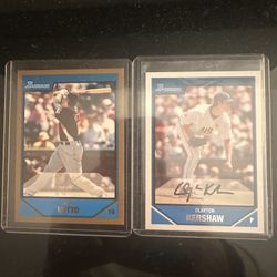 2007 Votto And Kershaw Bowman Draft