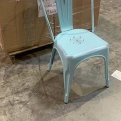 Brand New Stools Chair Distress Looking Aqua