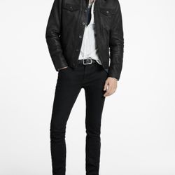 John Varvatos Sheepskin Leather Jacket 