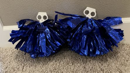 Blue Pom Poms