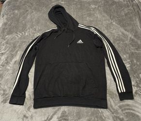 Adidas Essentials 3-Stripe Hoodie Mens Size Large Pullover Fleece Sweatshirt