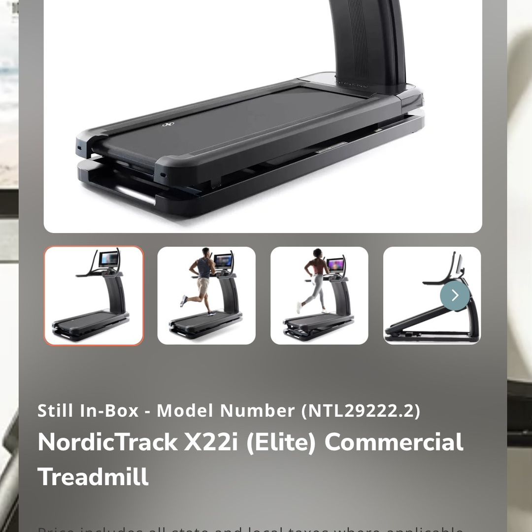 Still In-Box - Model Number (NTL29222.2) NordicTrack X22i (Elite) Commercial Treadmill