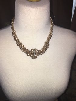 Faux pearl necklace