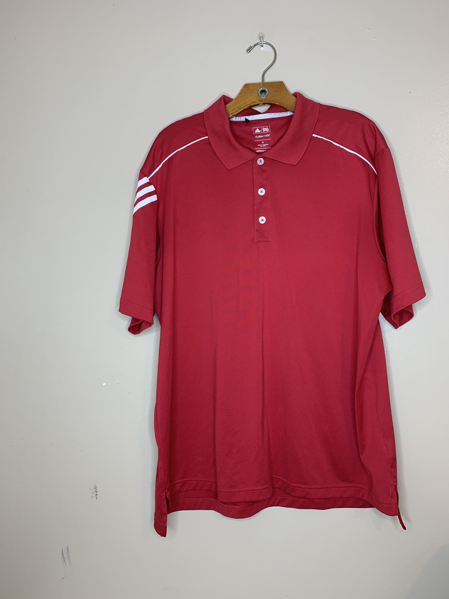 Adidas Clima Cool Striped Golf Lightweight Polo XL Pre-owned