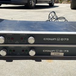 Crown D75 2 Channel Amp