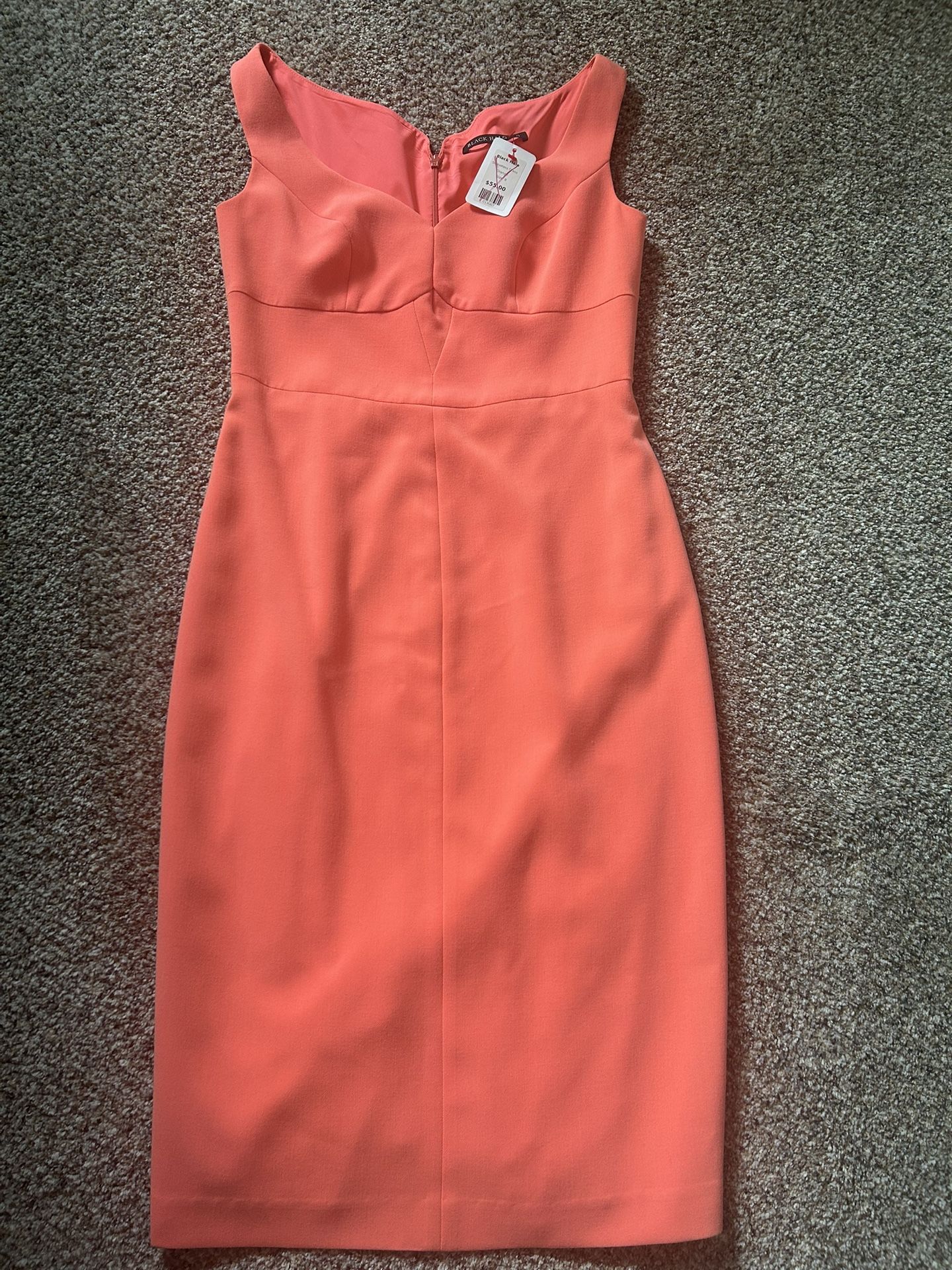 Black Halo Size 8 Pink Fitted Dress