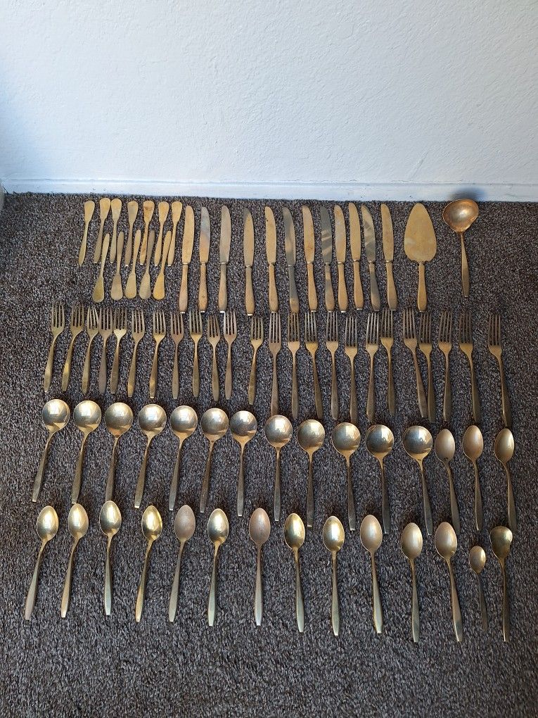 Vintage Gold Electroplated Flatware