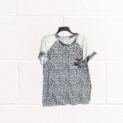 Miss Look Striped, Leopard Print, Camouflage Tshirt Women 2XL