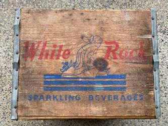 White Rock Sparkling Beverages Wood Crate