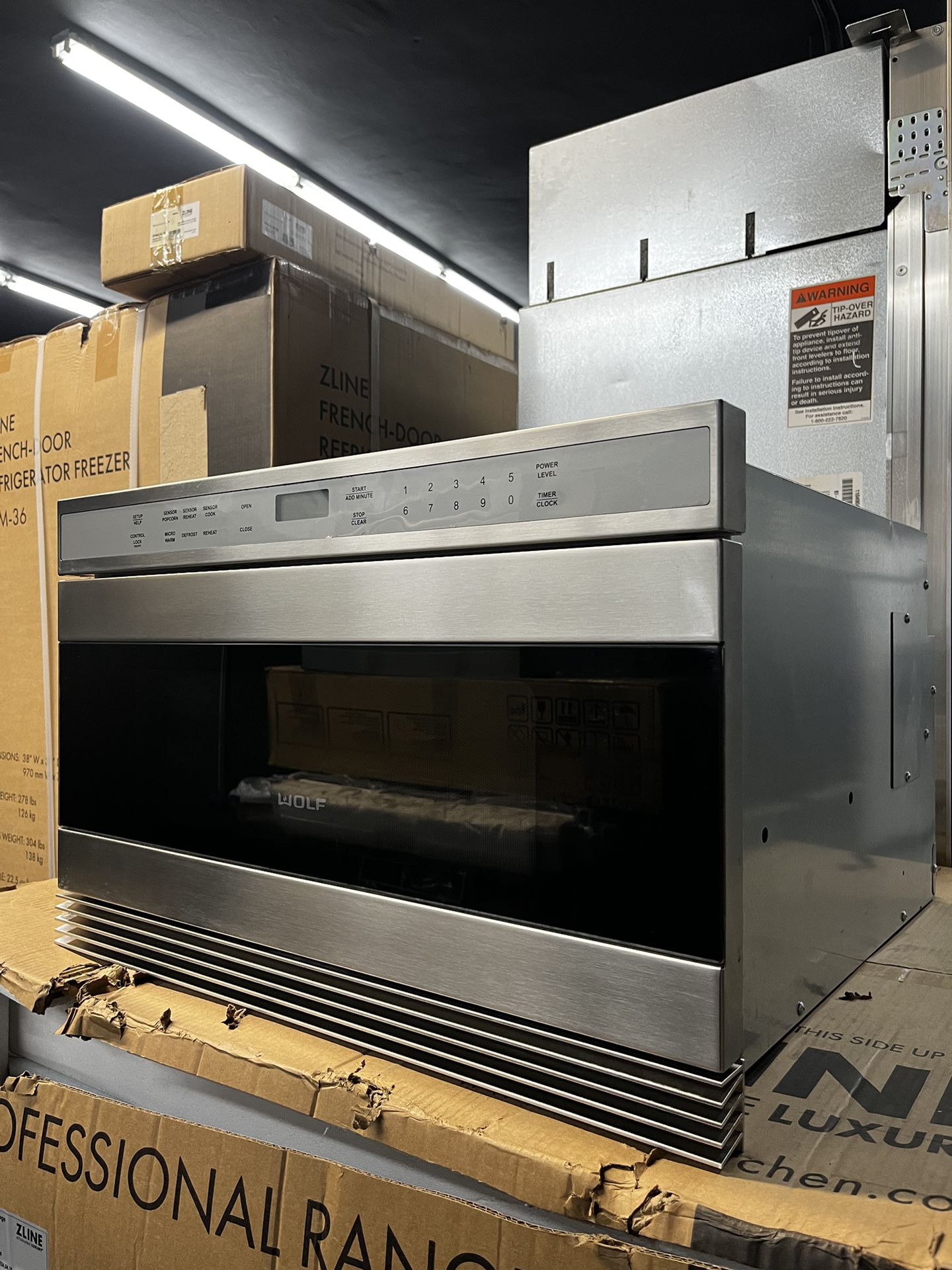 Wolf Stainless Steel 24” Microwave Drawer Used
