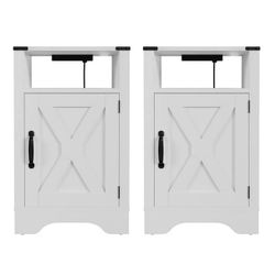 New In Box Set Of 2 Nightstand Dimensions 15.75"D x 15.75"W x 25.79"H