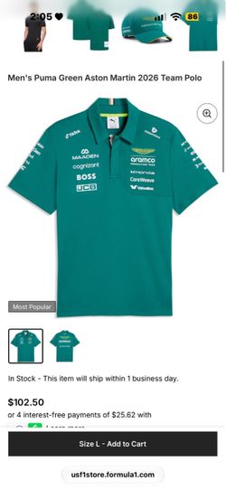 Team polo Aston Martin F1