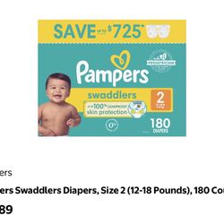 Pampers Size 2  (180count)