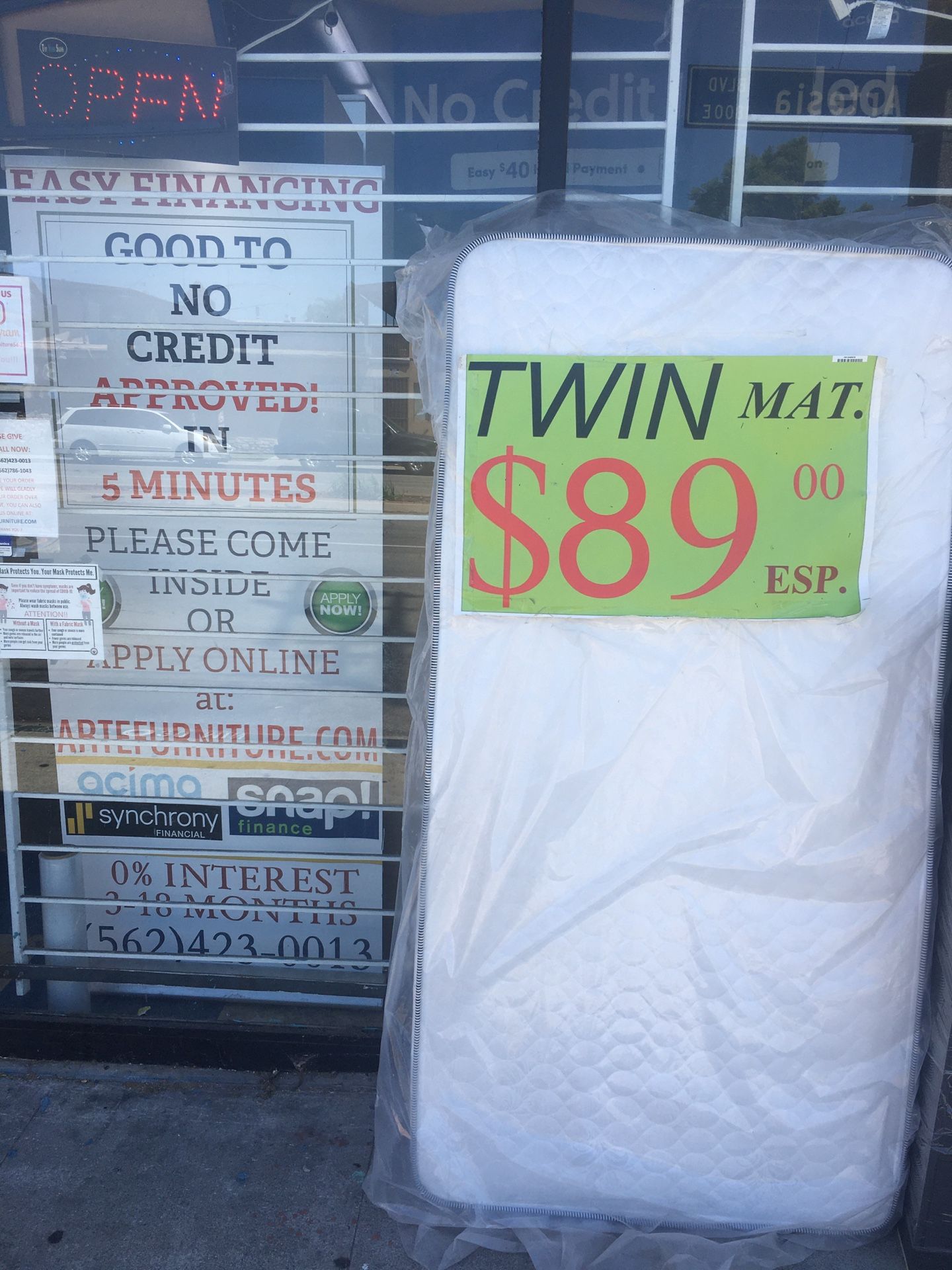 Twin Mattress Rebersible Regular New