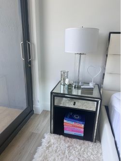 2 Restoration Hardware Mirrored Nightstands